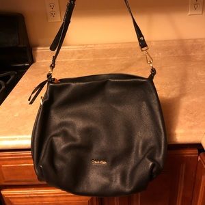 Calvin Klein black leather purse